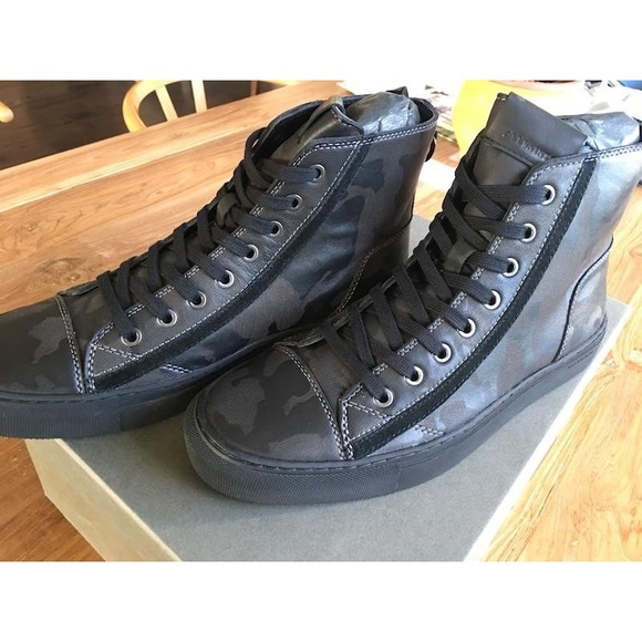 ALLSAINTS MEN'S CIRCUIT MILITARY CAMO HI-TOP BOOT SHOES SZ. UK 7